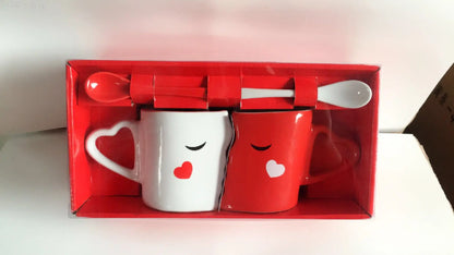 2-Piece Couple’s Ceramic Mug Set – Coffee & Tea Cups