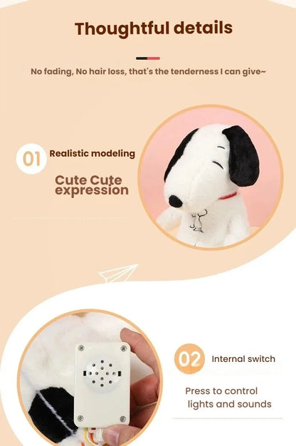 Calming Glowing Snoopy Plush – Breathing Stuffed Animal