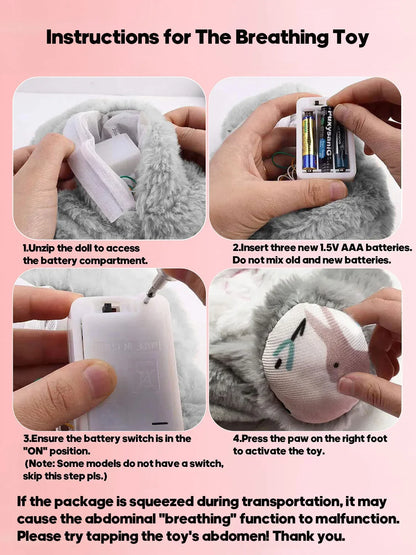 4-Mode Breathing Elephant/ Bunny Plush – Soothing Music & Light Sleep Companion