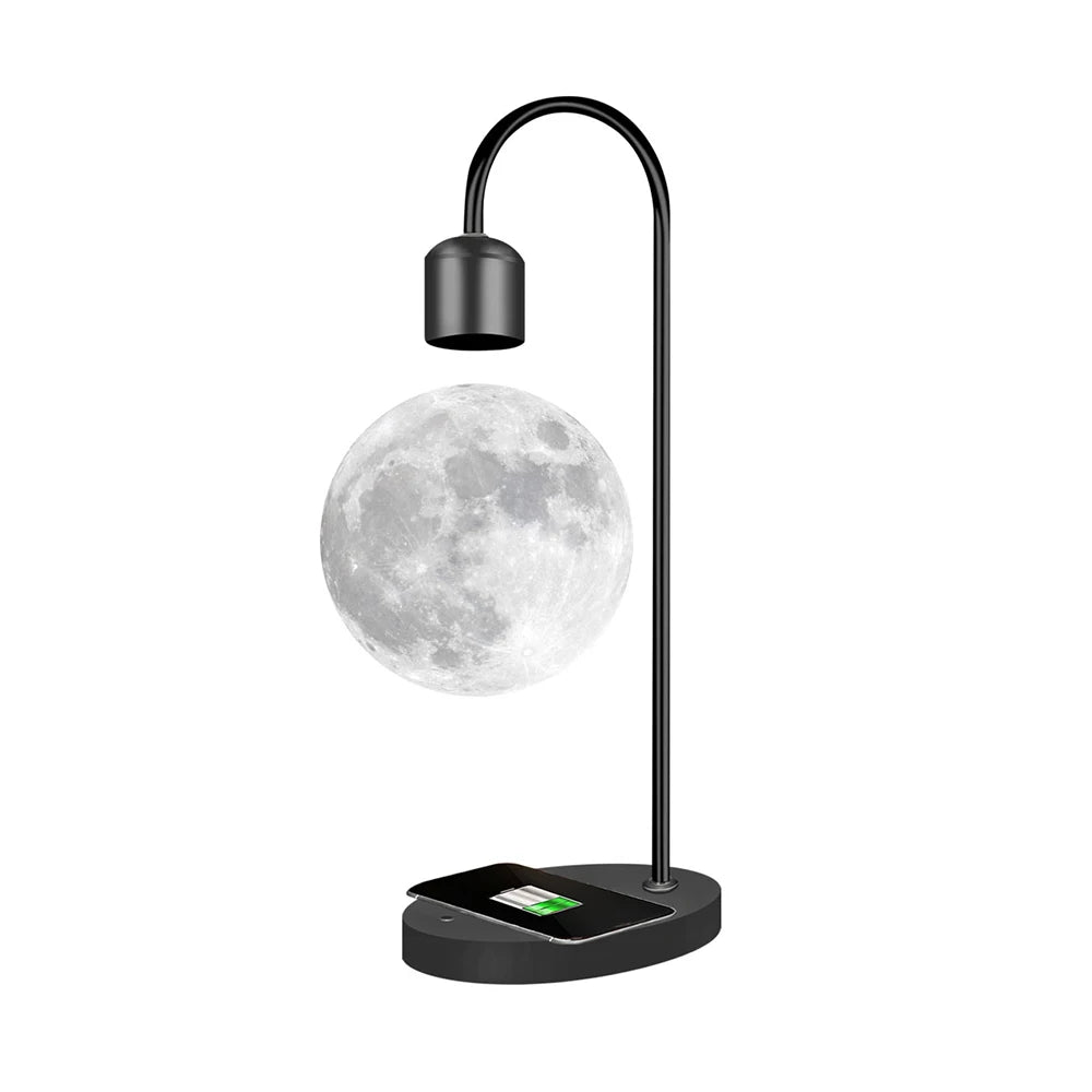 LunaFloat™ Levitating Moon Lamp with Wireless Charging