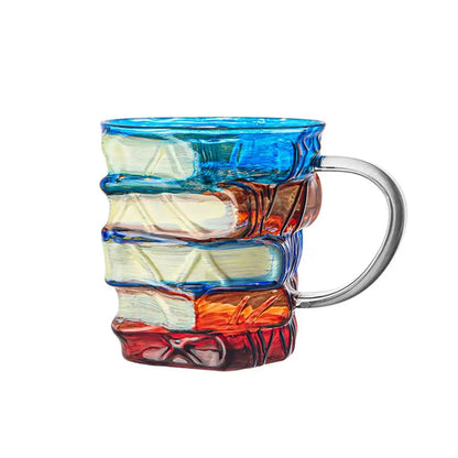3D Book Mug – Glass Coffee & Tea Cup for Book Lovers