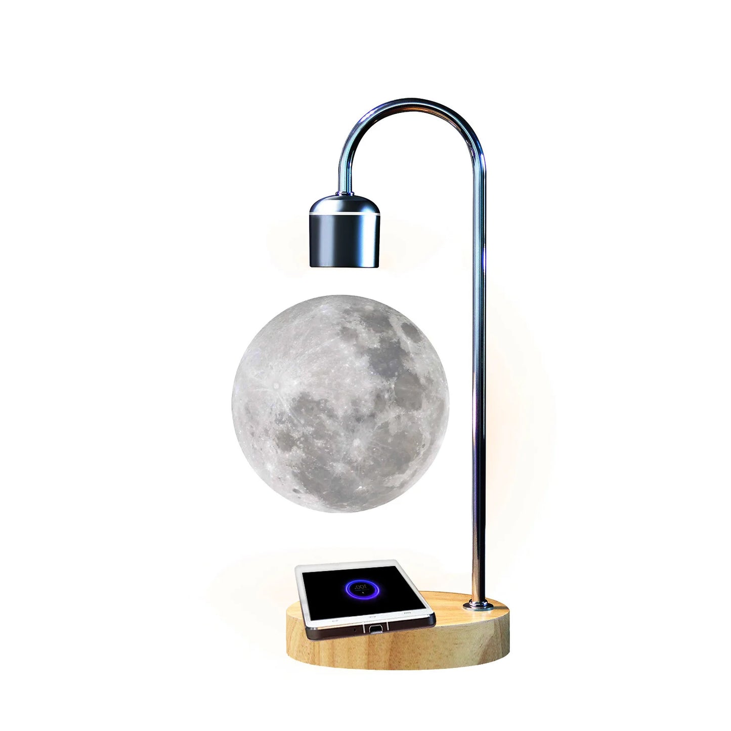 LunaFloat™ Levitating Moon Lamp with Wireless Charging