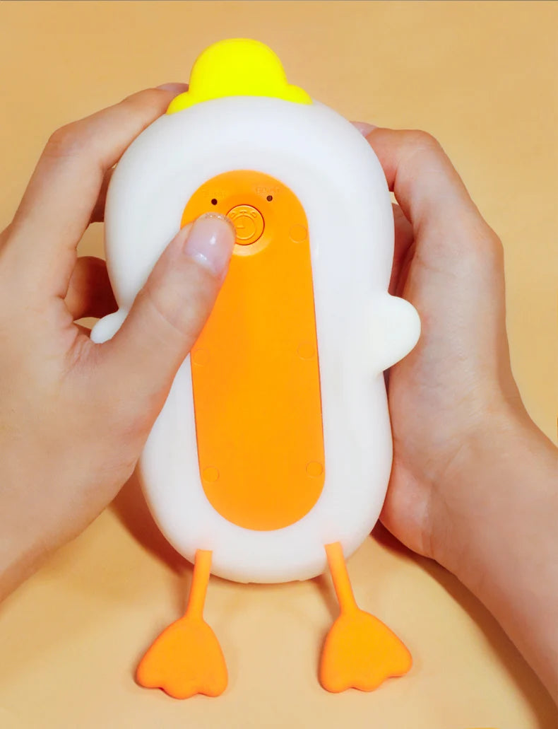 Duck Night Light – Soft Eye-Care LED Lamp for Kids, USB Rechargeable with Timer & Clap Control